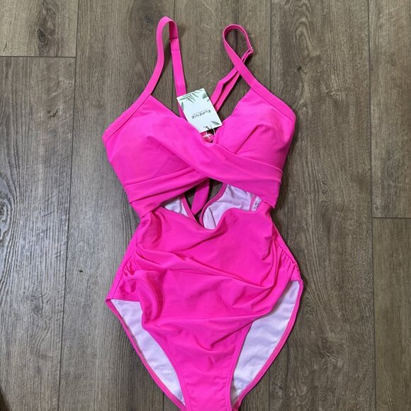 EoMenie Hot‎ Pink Women’s Swimsuit Large NWT - Picture 1 of 4